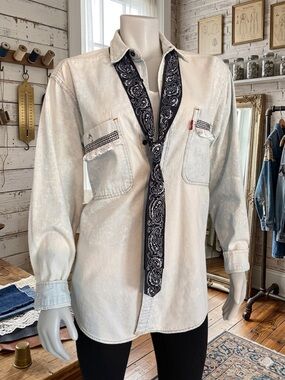 Levi’s Custom Upcycled Women’s Long Sleeve Denim Top